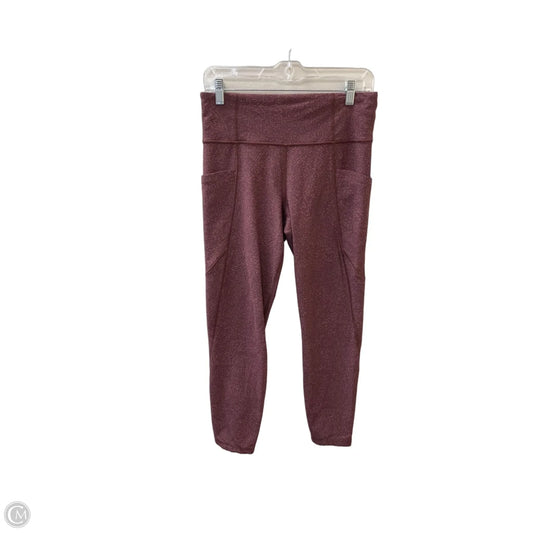 Athletic Leggings By Athleta In Maroon, Size: M