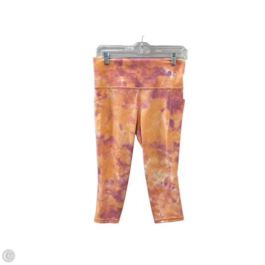 Athletic Leggings By Athleta In Orange & Pink, Size: M