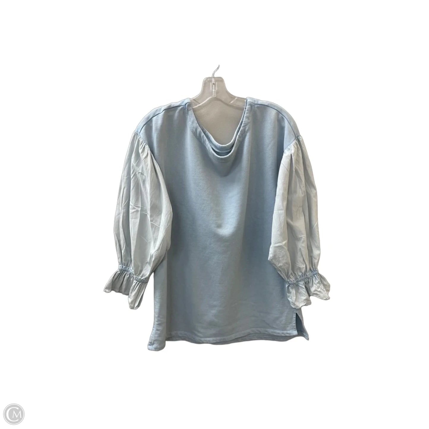 Top Long Sleeve By Pilcro In Blue Denim, Size: M