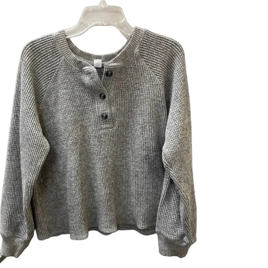 Top Long Sleeve By Old Navy In Grey, Size: L