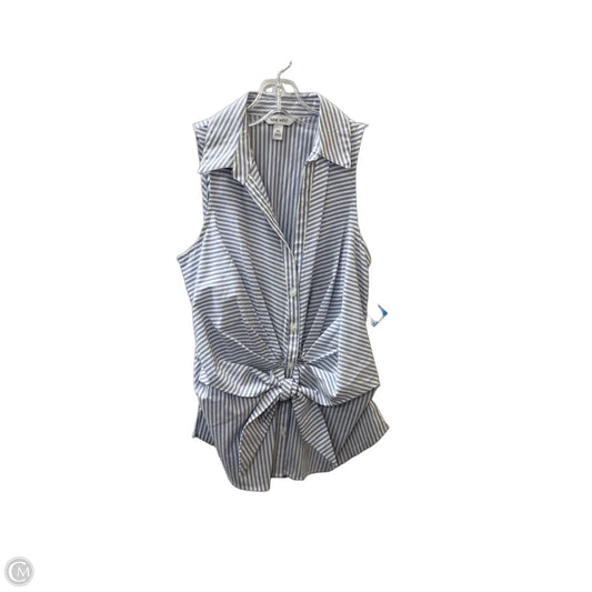 Top Sleeveless By Nine West In Blue & White, Size: Xs