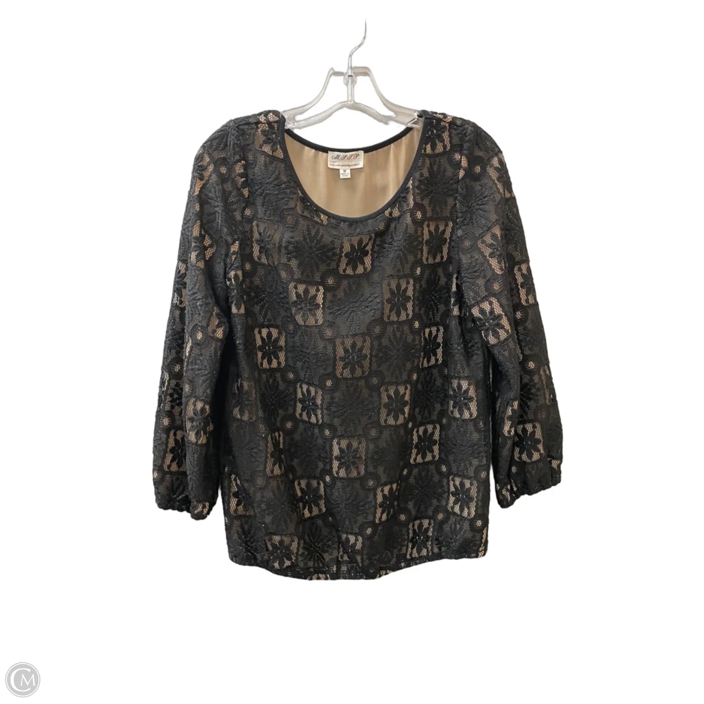 Top Long Sleeve By M.S.S.P In Black, Size: M