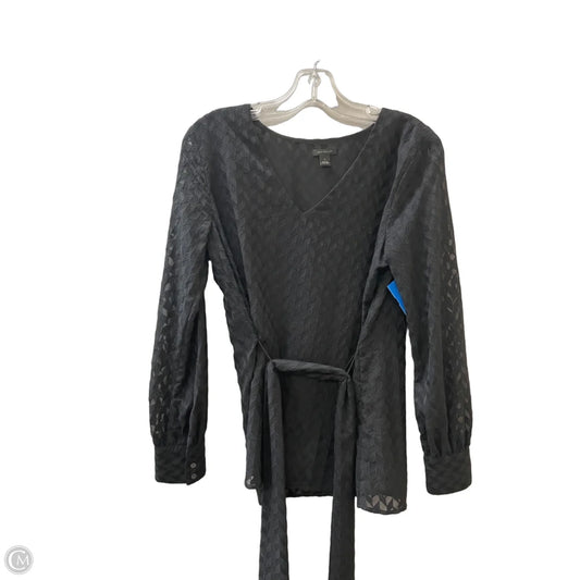 Top Long Sleeve By Ann Taylor In Black, Size: S