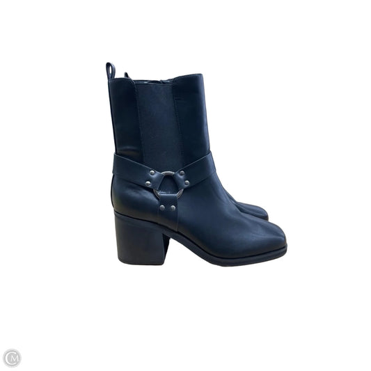 Boots Mid-calf Heels By The Drop In Black, Size: 10