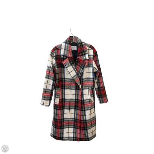 Coat Peacoat By Old Navy In Plaid Pattern, Size: Xs