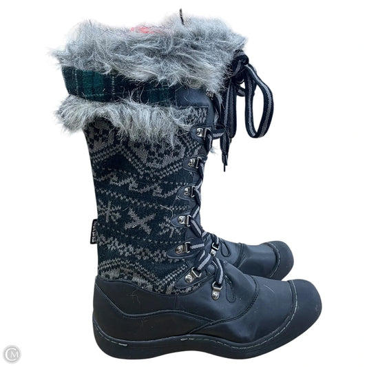 Boots Mid-calf Flats By Muk Luks In Green & Grey, Size: 9