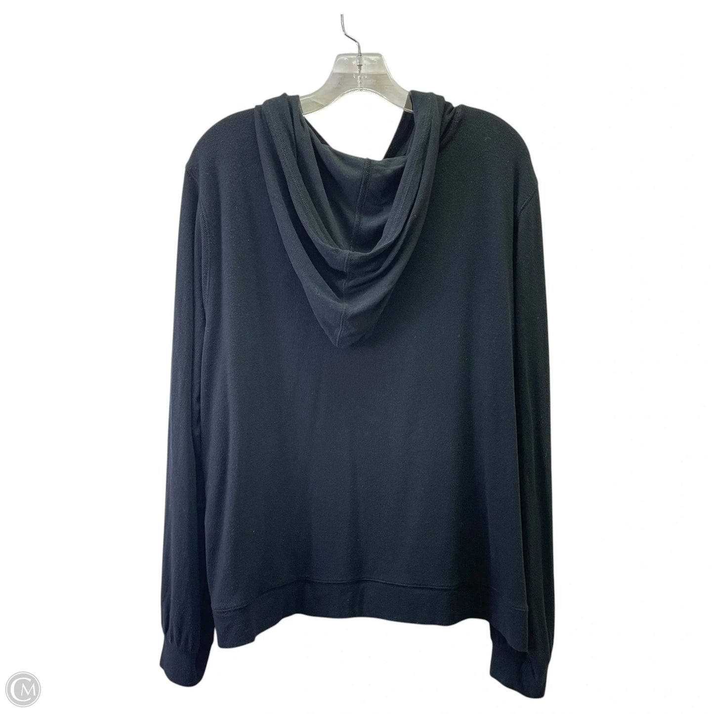 Sweatshirt Hoodie By Tahari In Black, Size: Xl