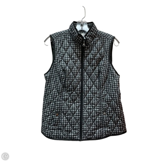 Vest Puffer & Quilted By Croft And Barrow In Black & White, Size: S