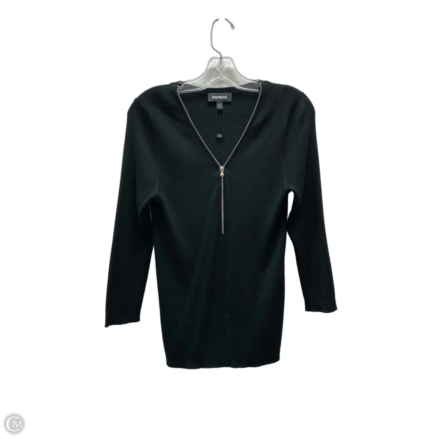Top Long Sleeve By Express In Black, Size: L