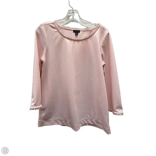 Top Long Sleeve By Ann Taylor In Pink, Size: M