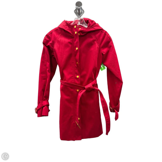 Coat Trench Coat By Banana Republic In Red, Size: Xs