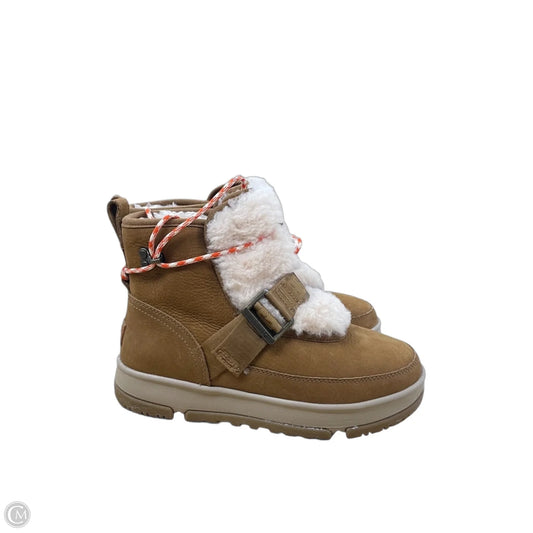 Boots Designer By Ugg In Brown & Cream, Size: 8