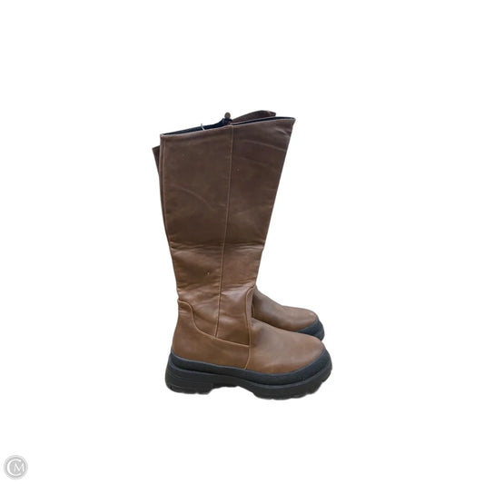 Boots Mid-calf Flats By Dream Pairs In Brown, Size: 8.5