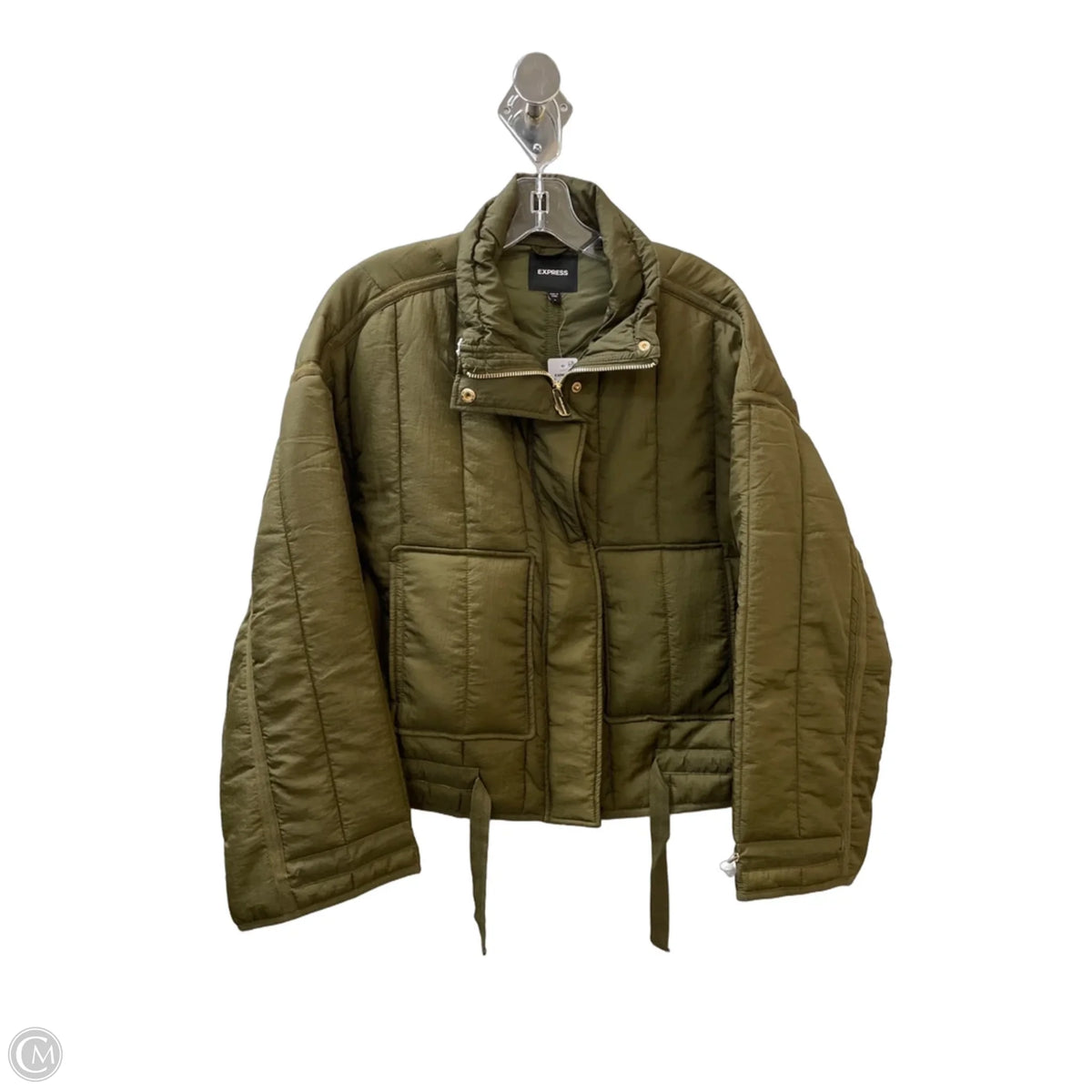 Jacket Puffer & Quilted By Express In Green, Size: S