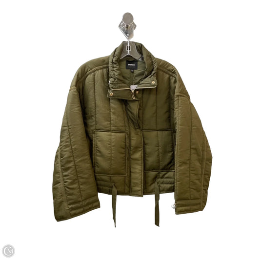 Jacket Puffer & Quilted By Express In Green, Size: S