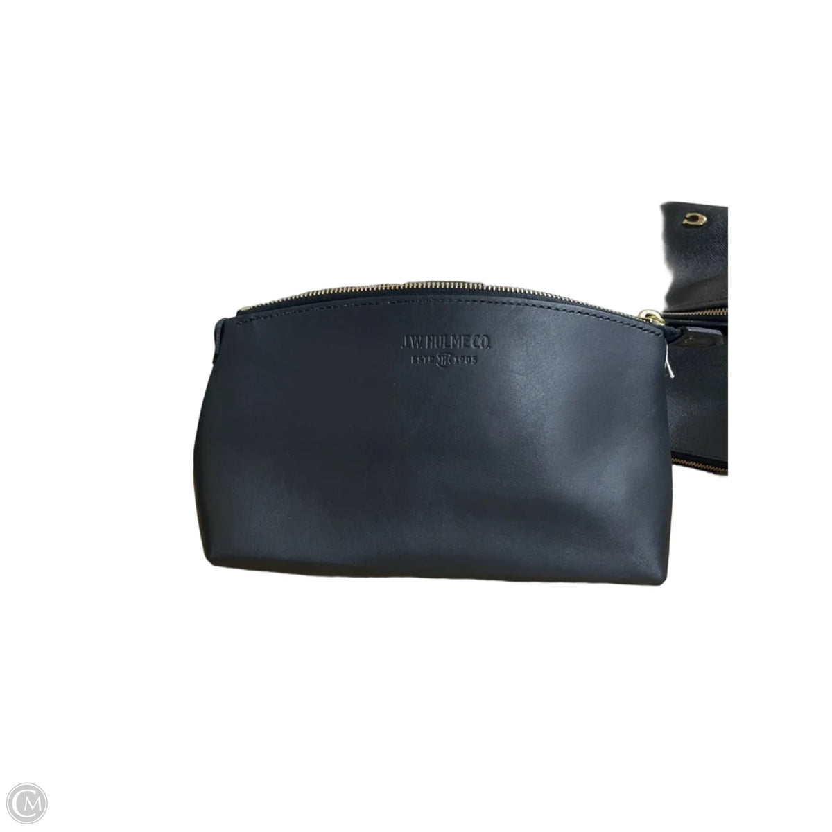 Makeup Bag Leather By J.W. Hulme, Size: Medium