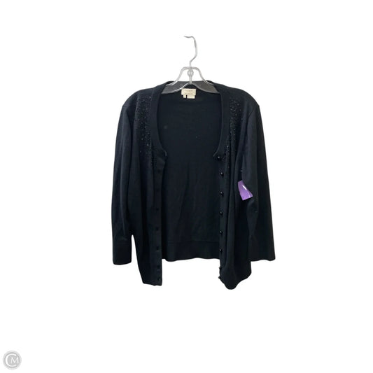 Cardigan Designer By Kate Spade In Black, Size: M