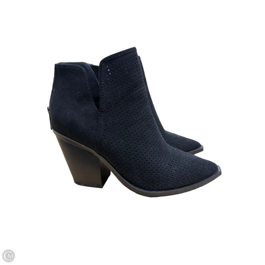 Boots Ankle Heels By Bamboo In Black, Size: 7