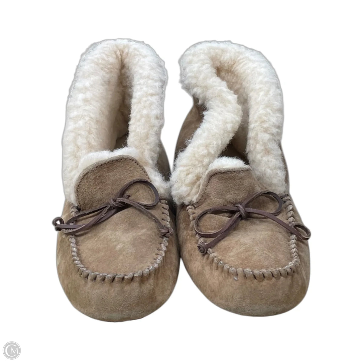 Slippers Designer By Ugg In Tan, Size: 8