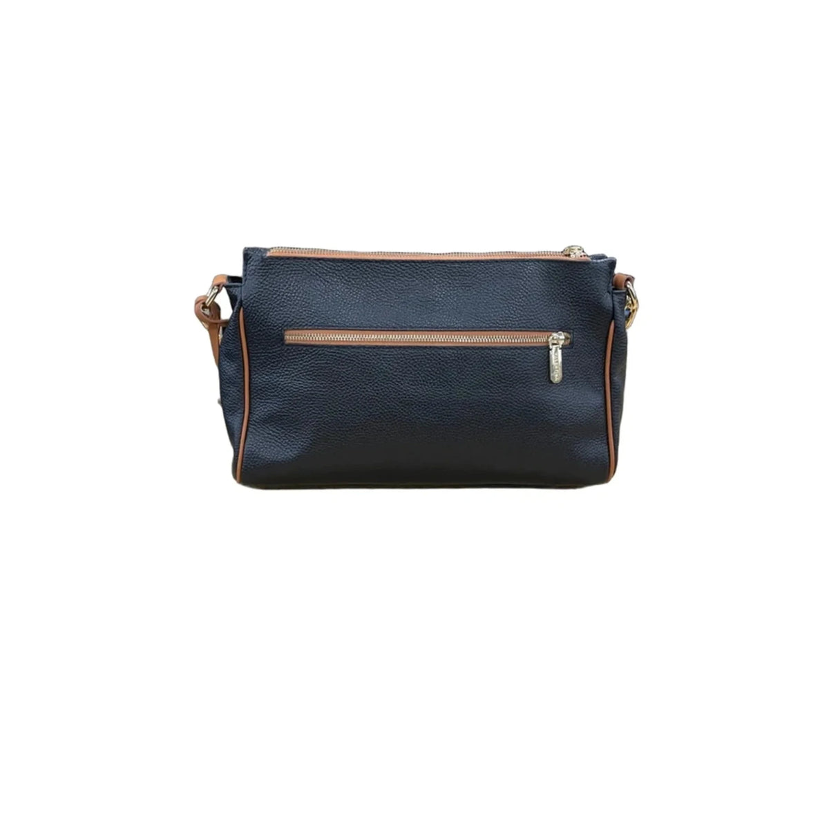 Handbag Leather By Valentina, Size: Medium