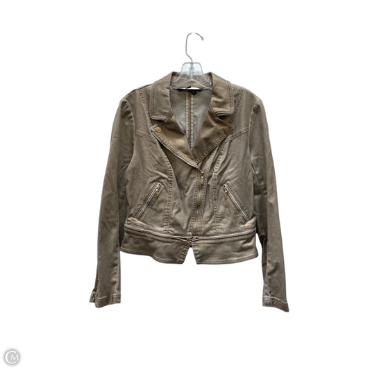 Jacket Moto By White House Black Market In Gold, Size: L