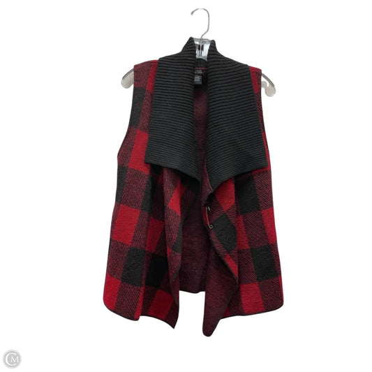 Vest Sweater By KATIE TODD In Black & Red, Size: M