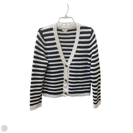 Cardigan By J. Crew In Blue & White, Size: M
