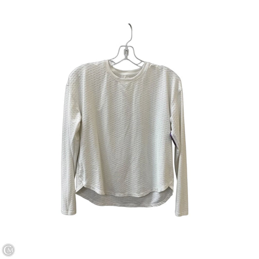 Athletic Top Long Sleeve Collar By Calia In Cream, Size: S