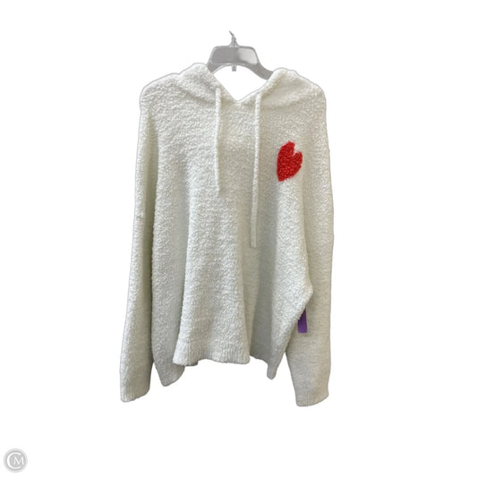 Sweatshirt Hoodie By Aerie In Red & White, Size: 2x