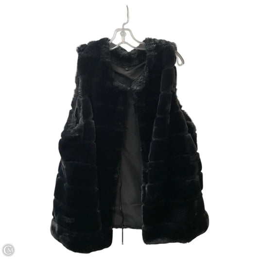 Vest Faux Fur & Sherpa By Talbots In Black, Size: L