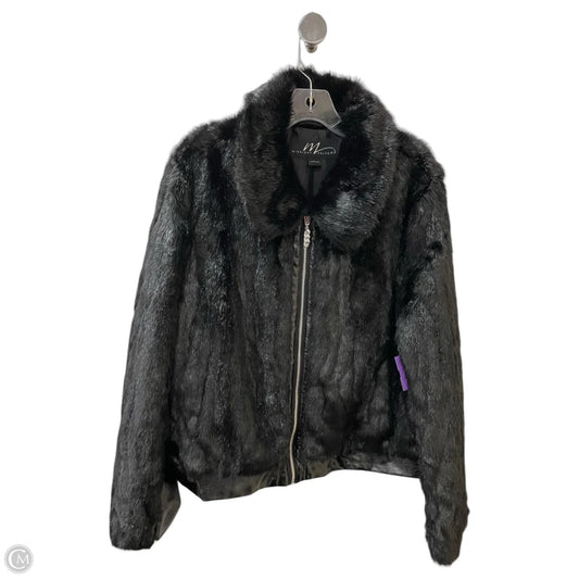 Coat Faux Fur & Sherpa By Midnight  Velvet In Black, Size: Xl