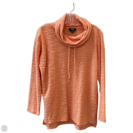 Sweatshirt Collar By Jones New York In Orange, Size: S