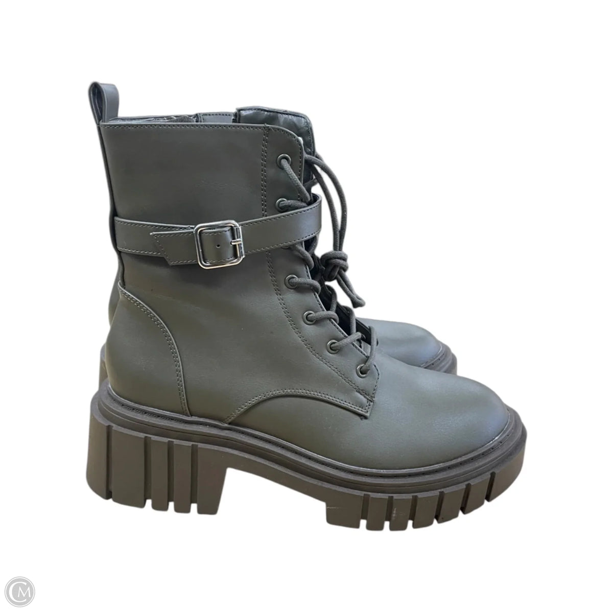 Boots Combat By The Drop In Green, Size: 10