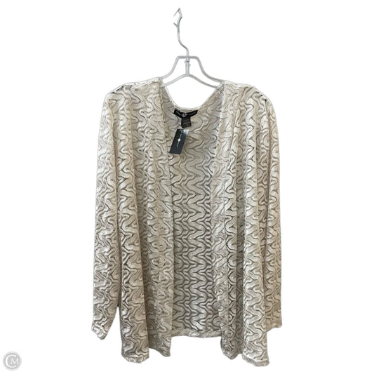 Cardigan By Ashley Stewart In Beige, Size: 1x