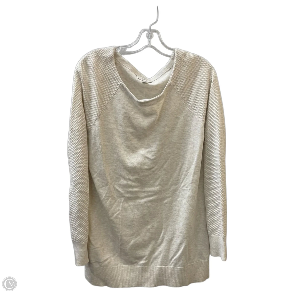 Sweater By Loft In Cream, Size: L