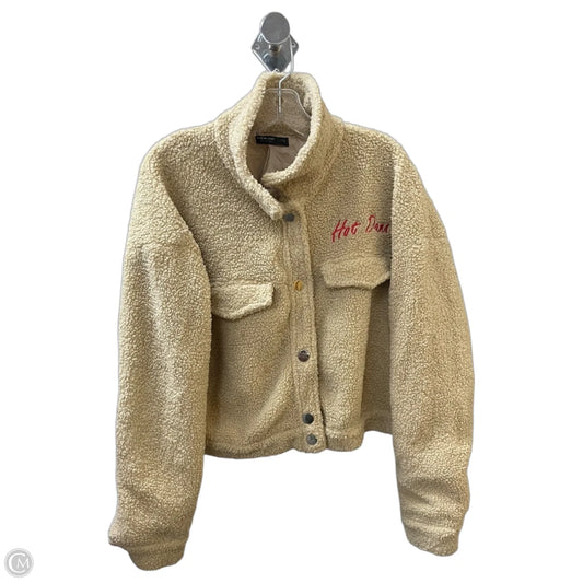 Jacket Faux Fur & Sherpa By Shein In Tan, Size: 1x