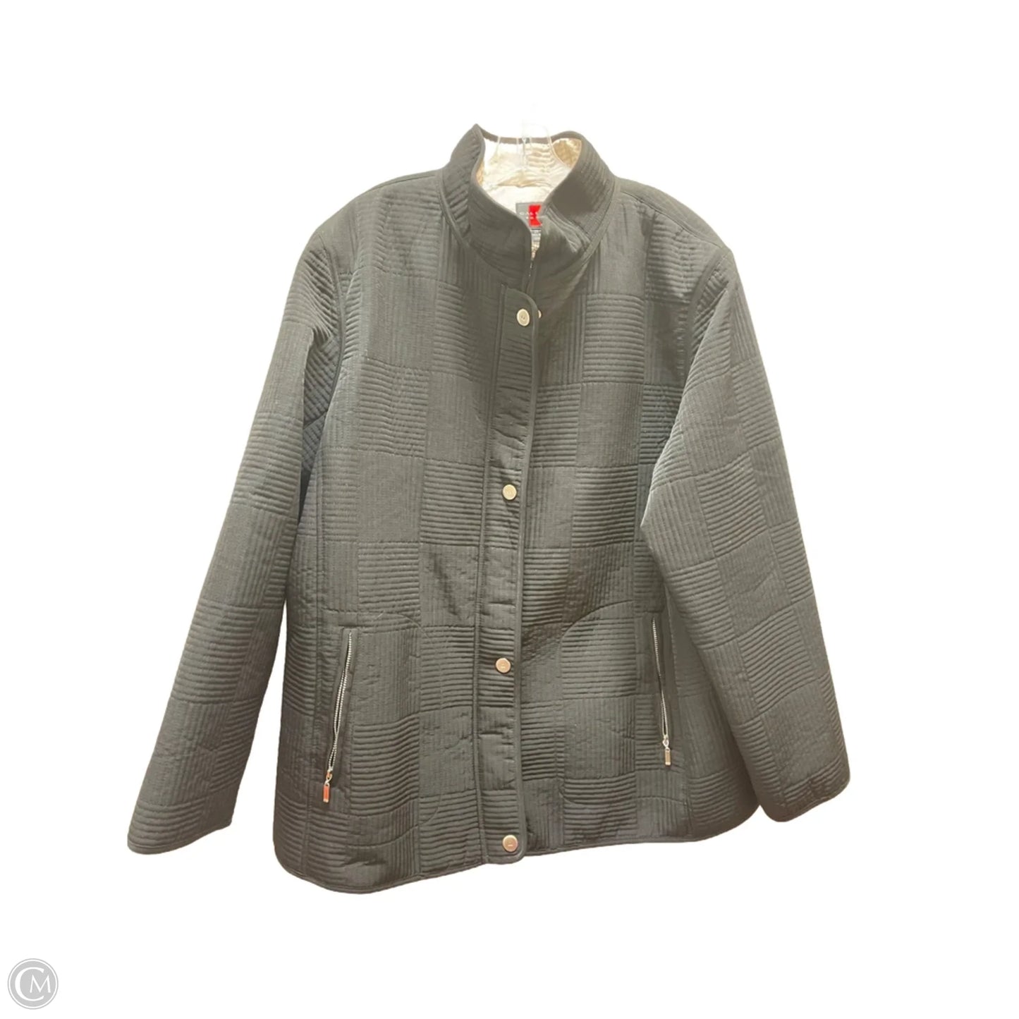 Coat Puffer & Quilted By Gallery In Black, Size: 2x