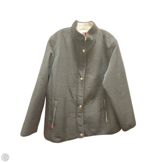 Coat Puffer & Quilted By Gallery In Black, Size: 2x