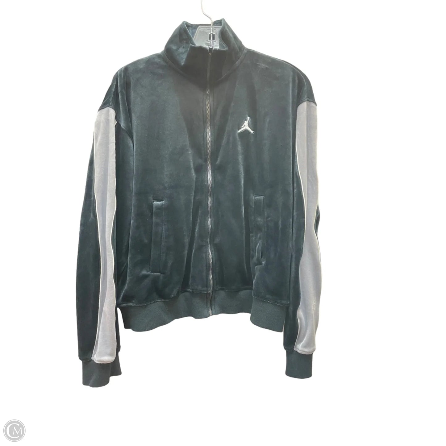 Jacket Luxury Designer By Jordan In Black & Grey, Size: Xs