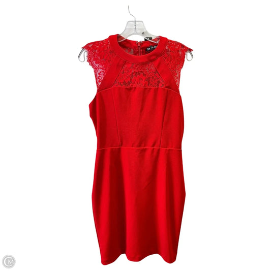Dress Party Midi By Express In Red, Size: 10