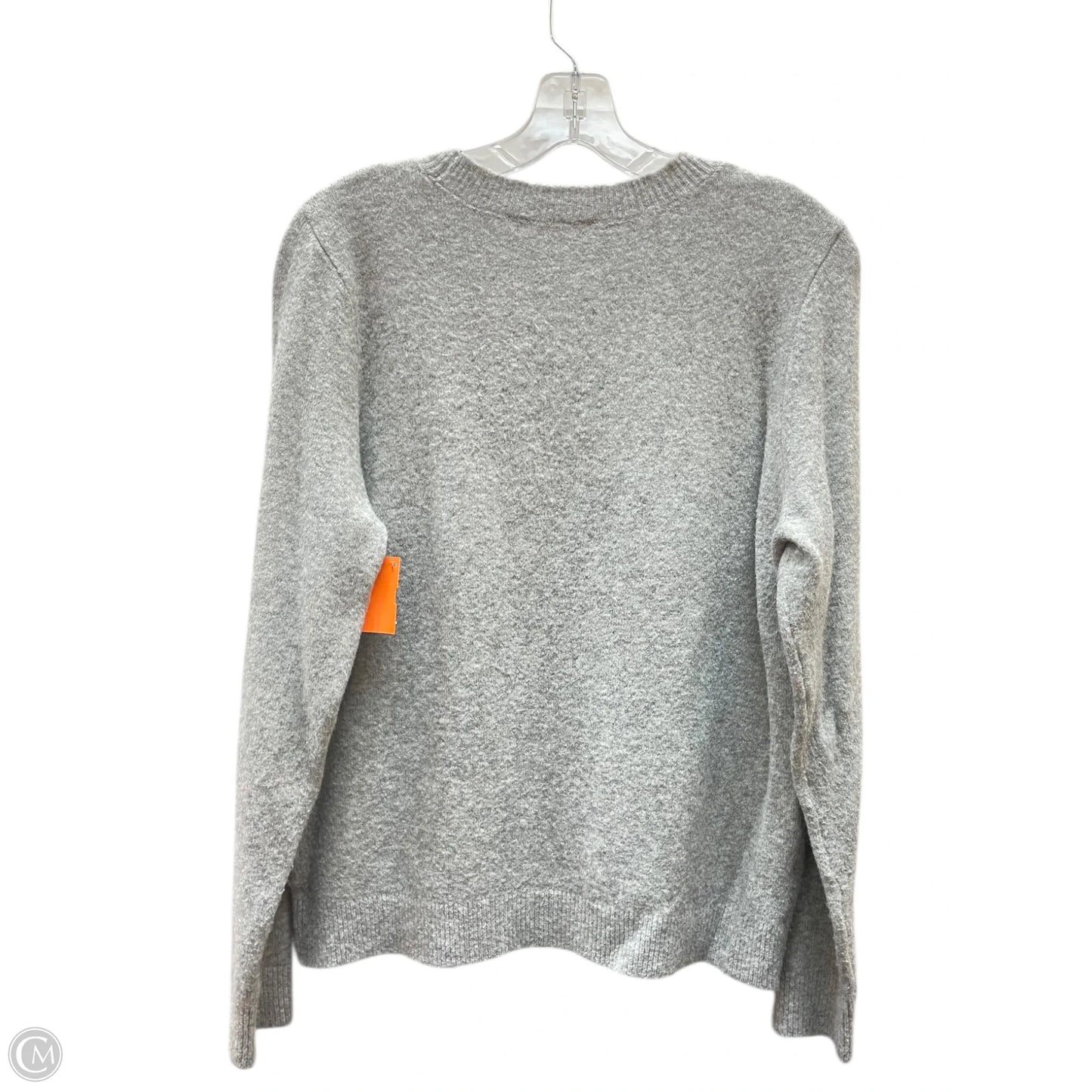 Sweater By Loft In Grey & Red, Size: L