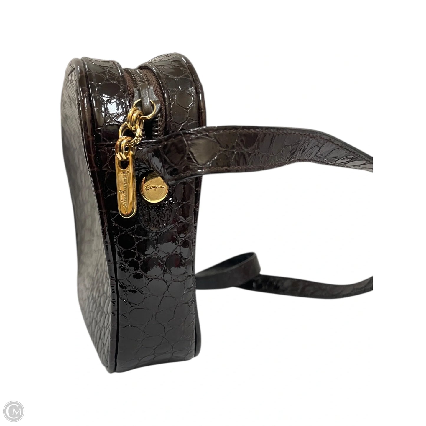 Crossbody Luxury Designer By Ferragamo, Size: Medium