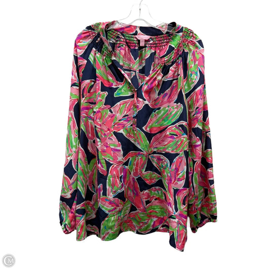 Blouse Designer By Lilly Pulitzer In Floral Print, Size: Xl