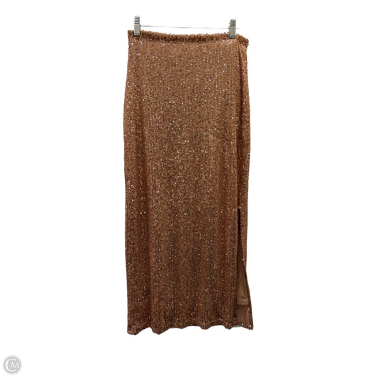 Skirt Maxi By Express In Tan, Size: M