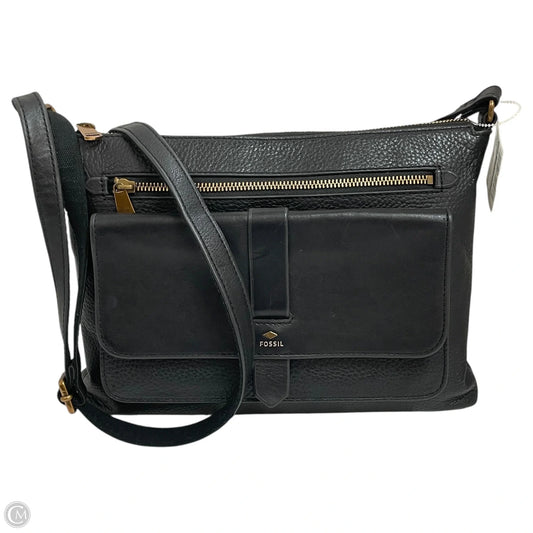 Crossbody Leather By Fossil, Size: Medium