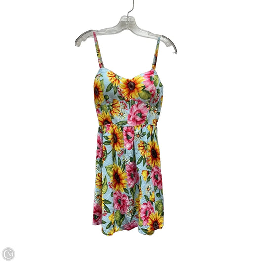 Dress Casual Short By ABSOLUTELY IT In Floral Print, Size: M