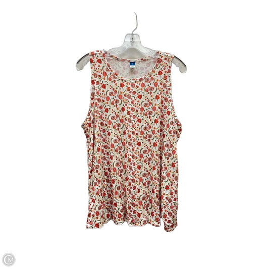 Top Sleeveless Basic By Old Navy In Floral Print, Size: Xl