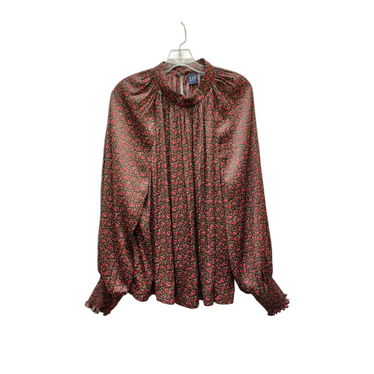Blouse Long Sleeve By Gap In Floral Print, Size: Xxl