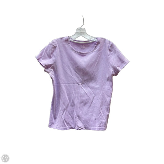 Top Short Sleeve By Talbots In Purple, Size: M