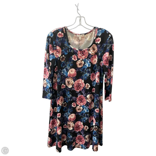 Dress Casual Short By Nine Britton In Floral Print, Size: M